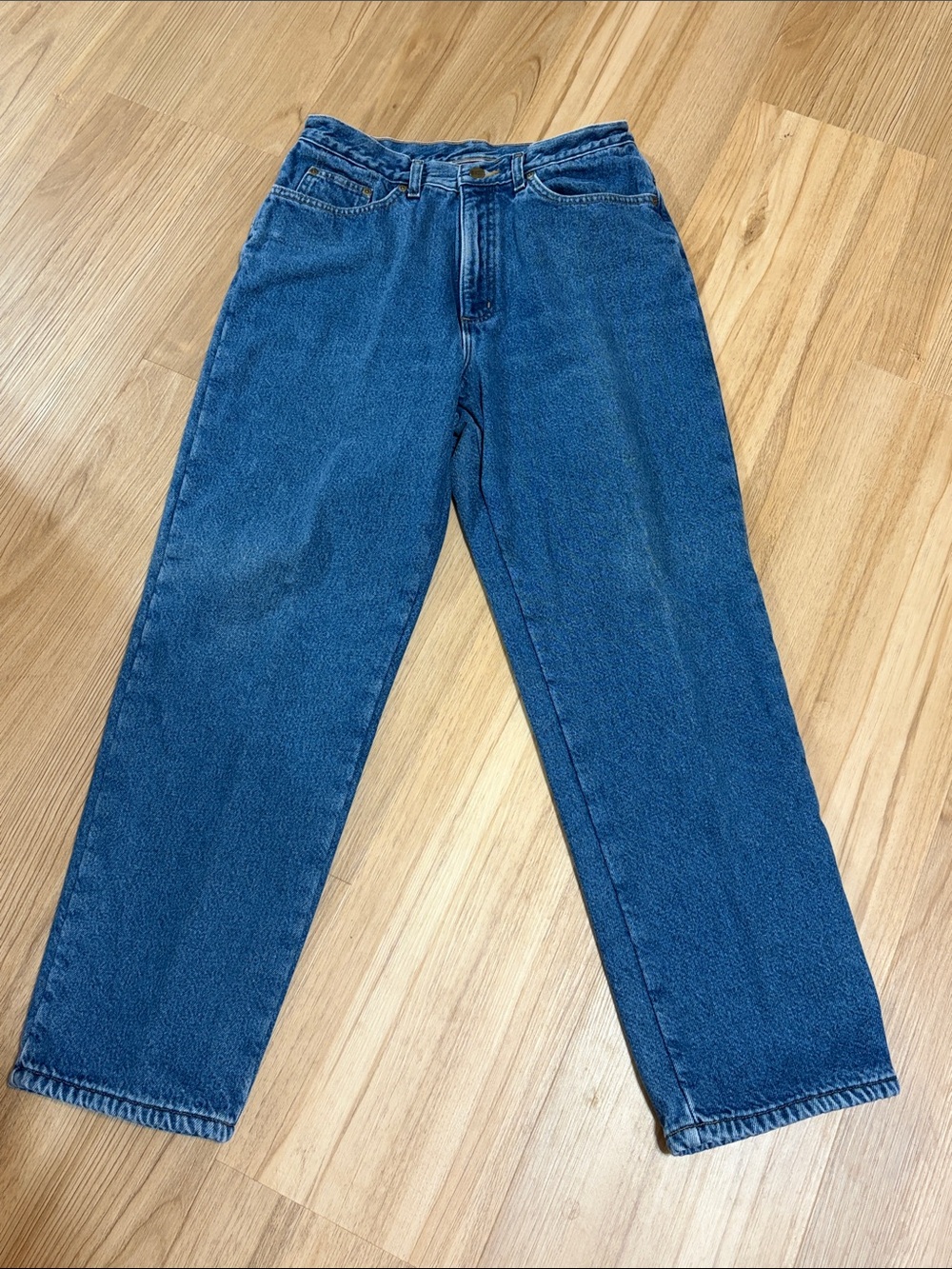 L.L.Bean Double L Relaxed Fit Jeans Womens Size 12 Regular Blue Denim Cotton
